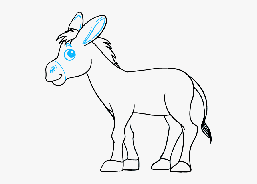 Drawing Donkey Outline - Drawing Donkey is a free transparent background cl...