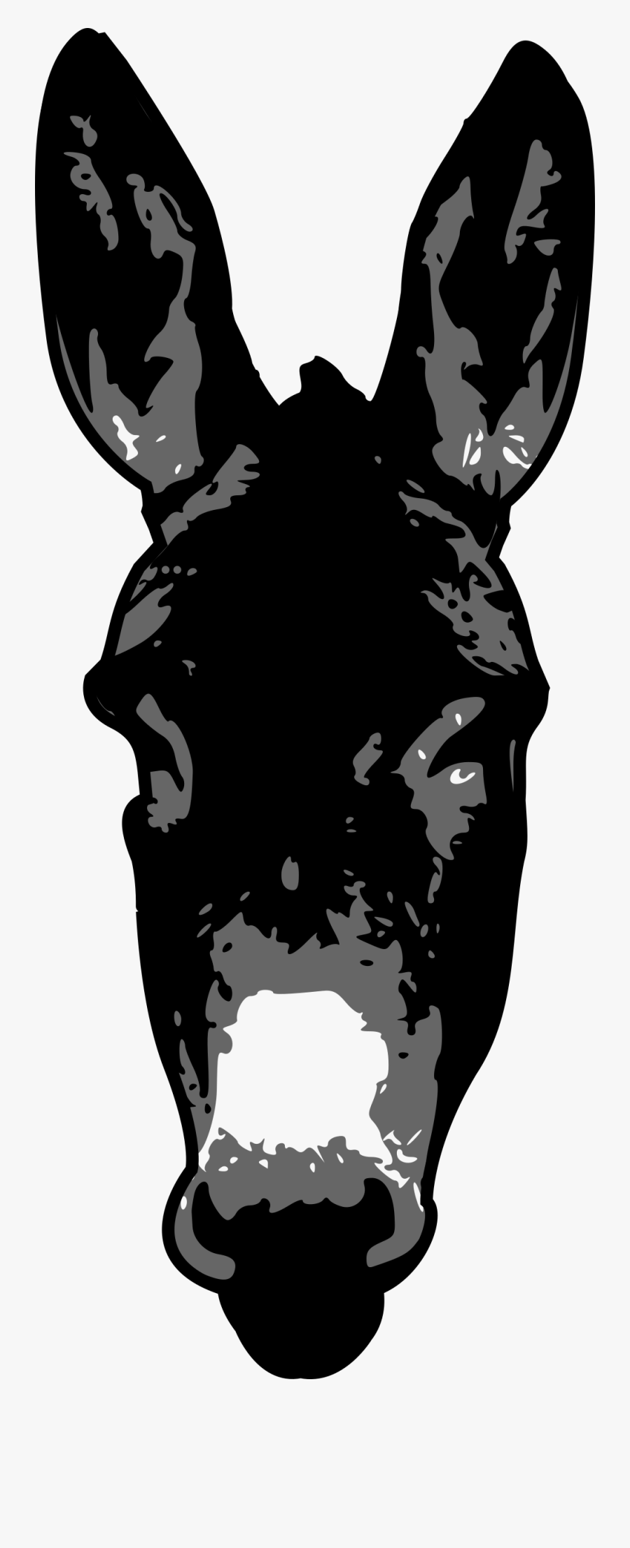 Donkey Clip Art - Donkey Head Silhouette, Transparent Clipart