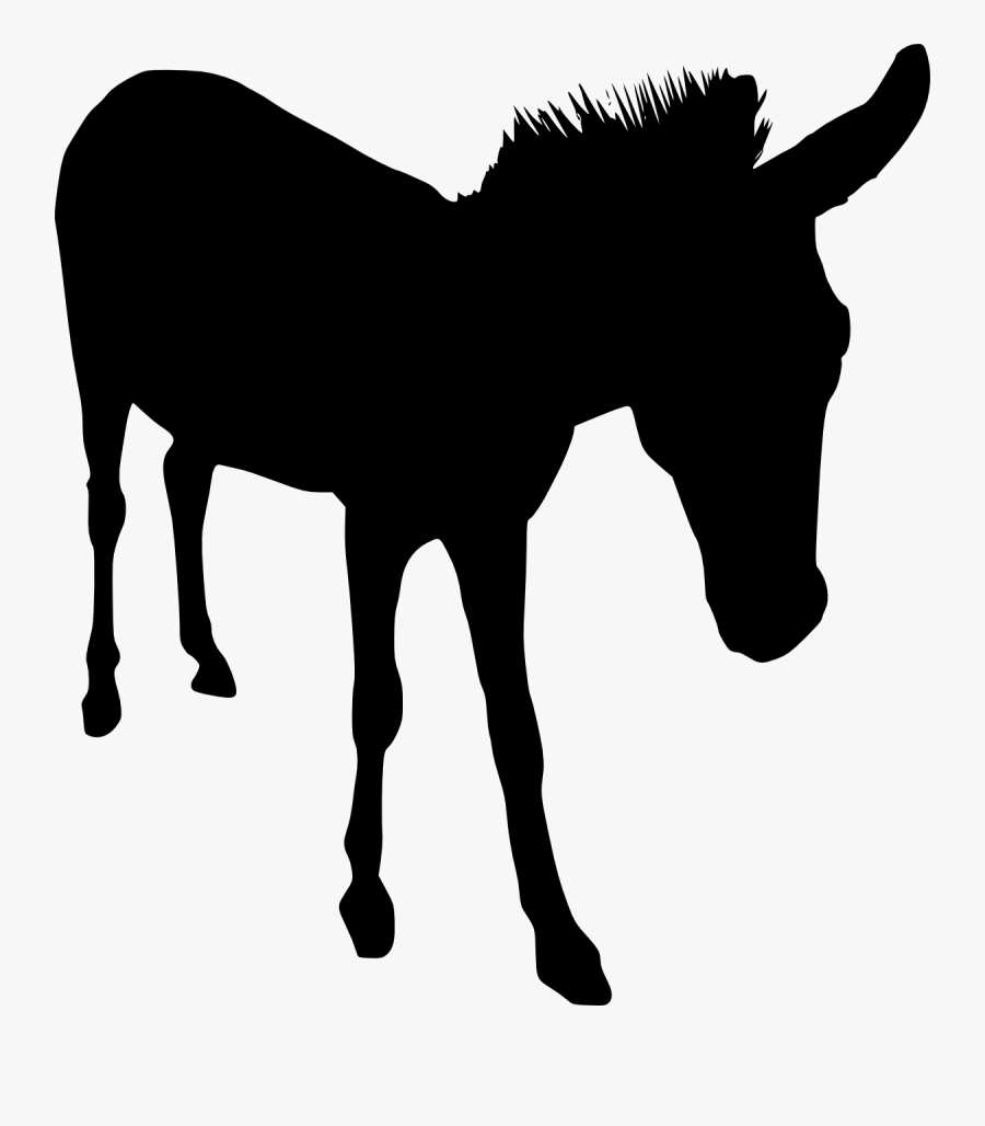 Donkey Silhouette Png - Transparent Background Animals Silhouettes, Transparent Clipart