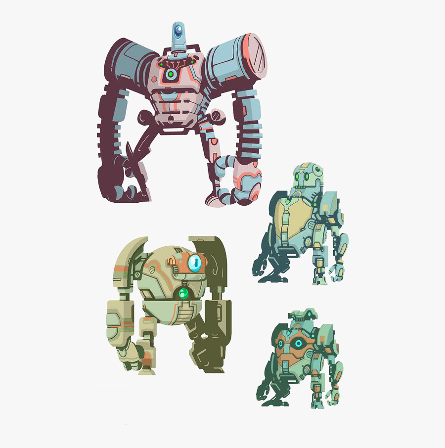 Clip Art War Battle Droid Model - Robot Model Sheet, Transparent Clipart