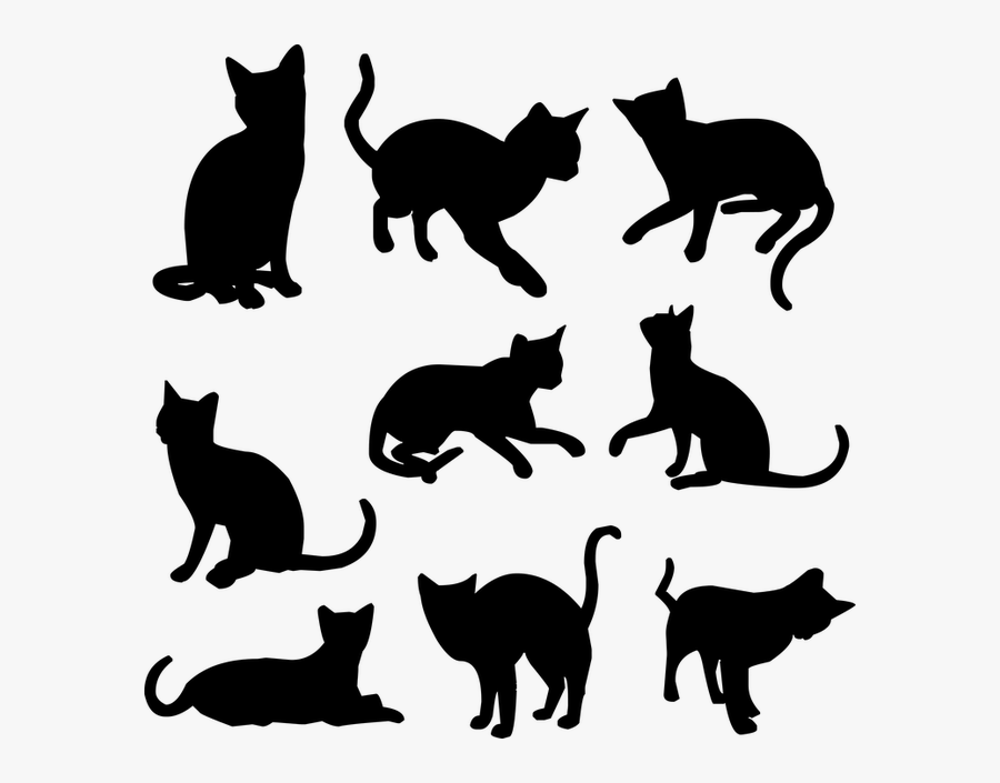 Black Cat Silhouette Png, Transparent Clipart