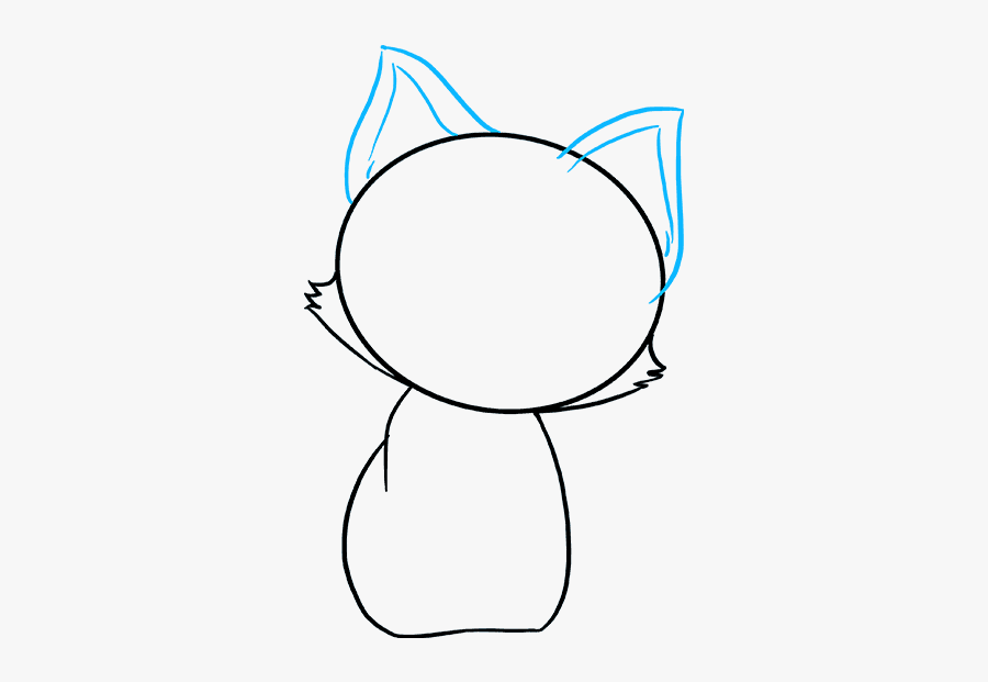 How To Draw Kitten - Cartoon, Transparent Clipart