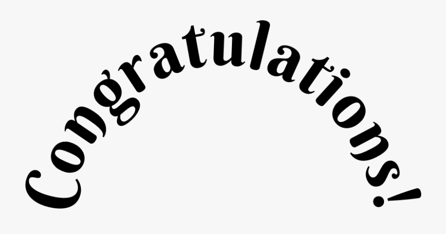 Congratulations - White Gold Plate, Transparent Clipart