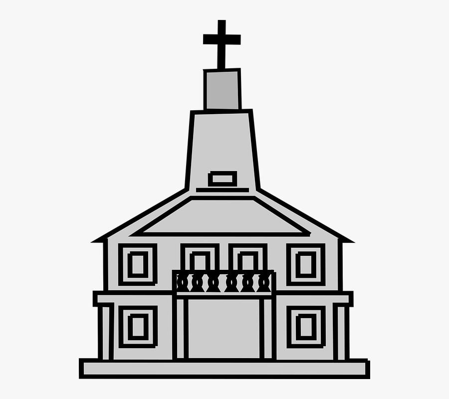 Building, Christian, Church, House, Religion, Worship - Sketsa Gambar Tempat Ibadah, Transparent Clipart