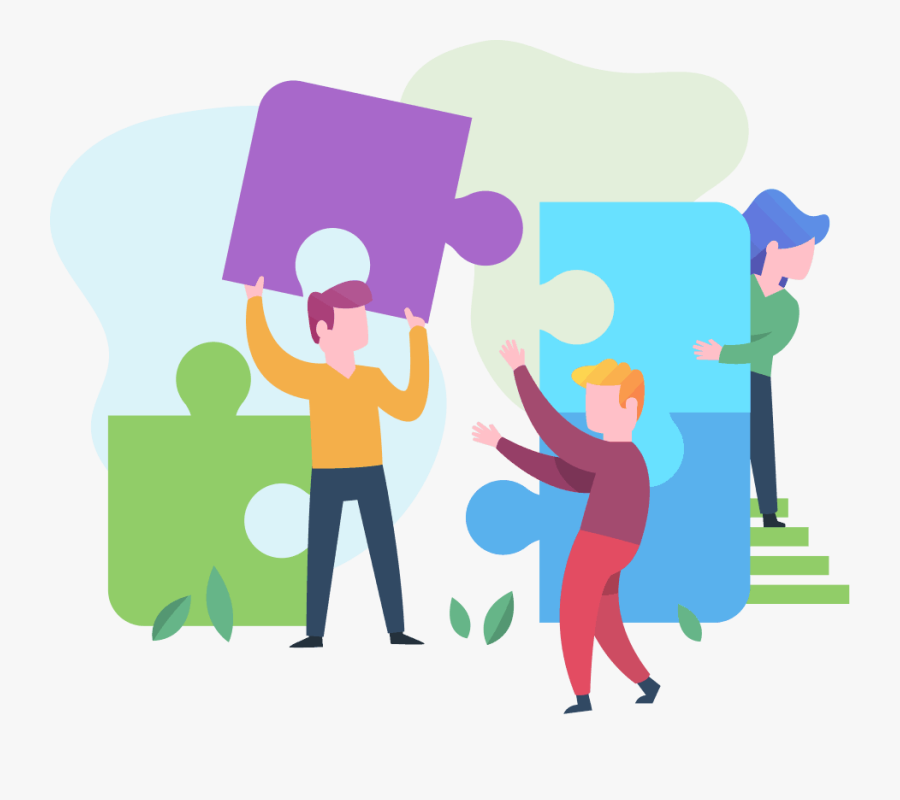 People Making Puzzle, Transparent Clipart