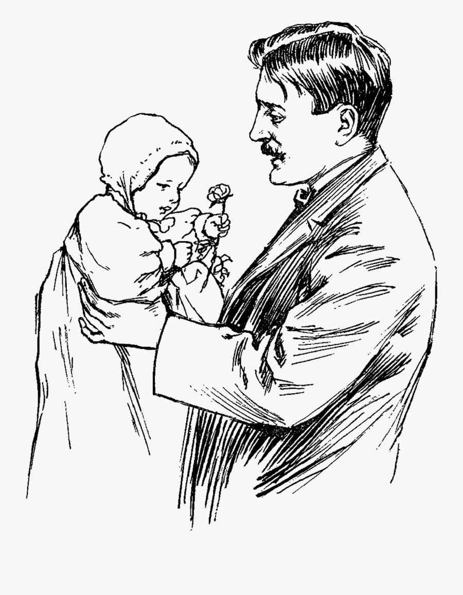 Father And Mother And Daughter Drawing, Transparent Clipart