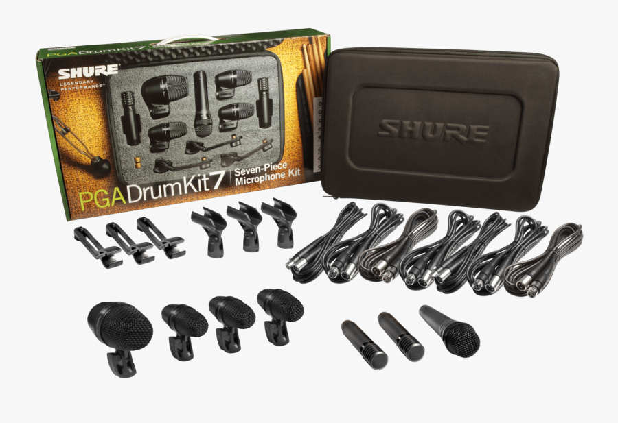 Shure Pgadrumkit7 7-piece Drum Microphone Kit - Shure Pga Drum Kit 7, Transparent Clipart