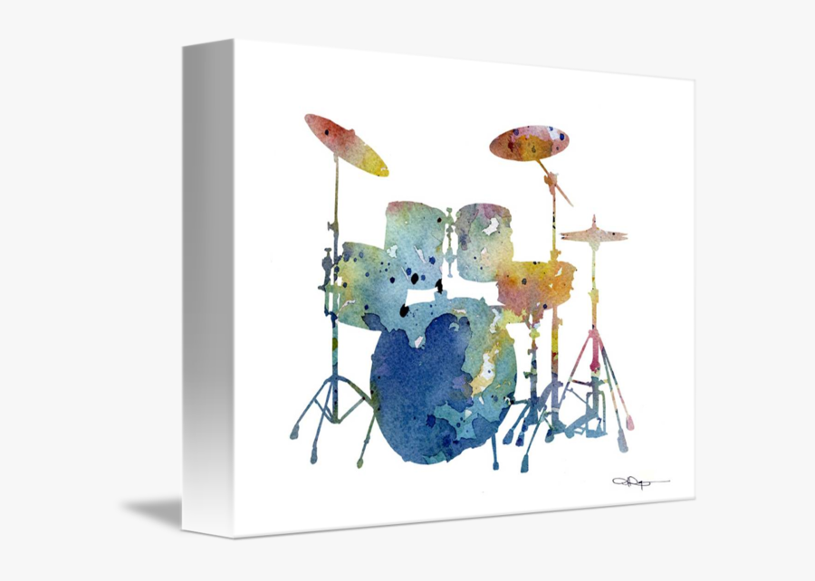 Drawing Drums Still Life - Minimalist Art Drum Kit, Transparent Clipart