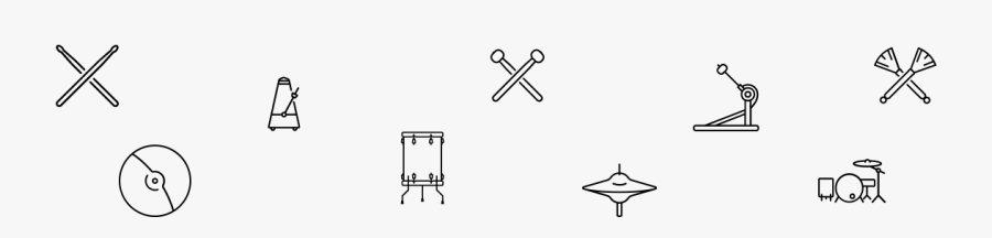 Practicing Drummer - Cross, Transparent Clipart