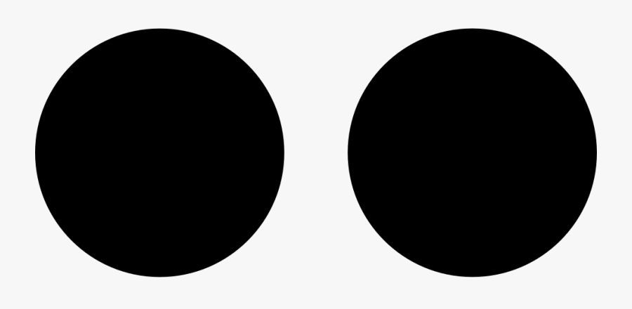 Circle,font,clip Art,oval,black And White - Two Black Circles Png, Transparent Clipart