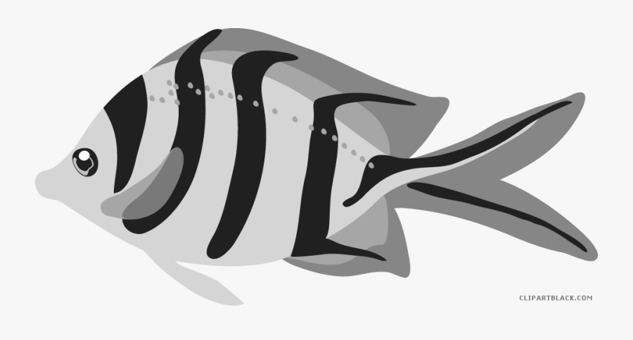 Transparent Fish Black And White Png - Clipart Fish Black And White, Transparent Clipart