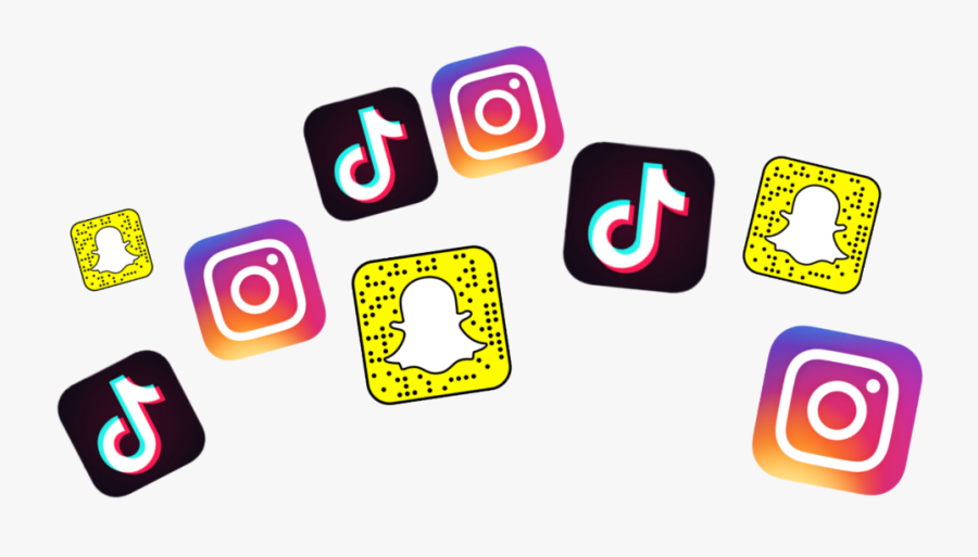 #tiktok #instagram #snapchat - Tik Tok Snapchat Instagram, Transparent Clipart