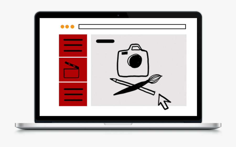 Illustration Portfolio Showroom Interface, Transparent Clipart