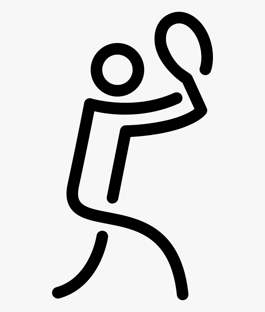 Stick Man With Rope Noose Sportive Sign - Sports Symbols Man, Transparent Clipart