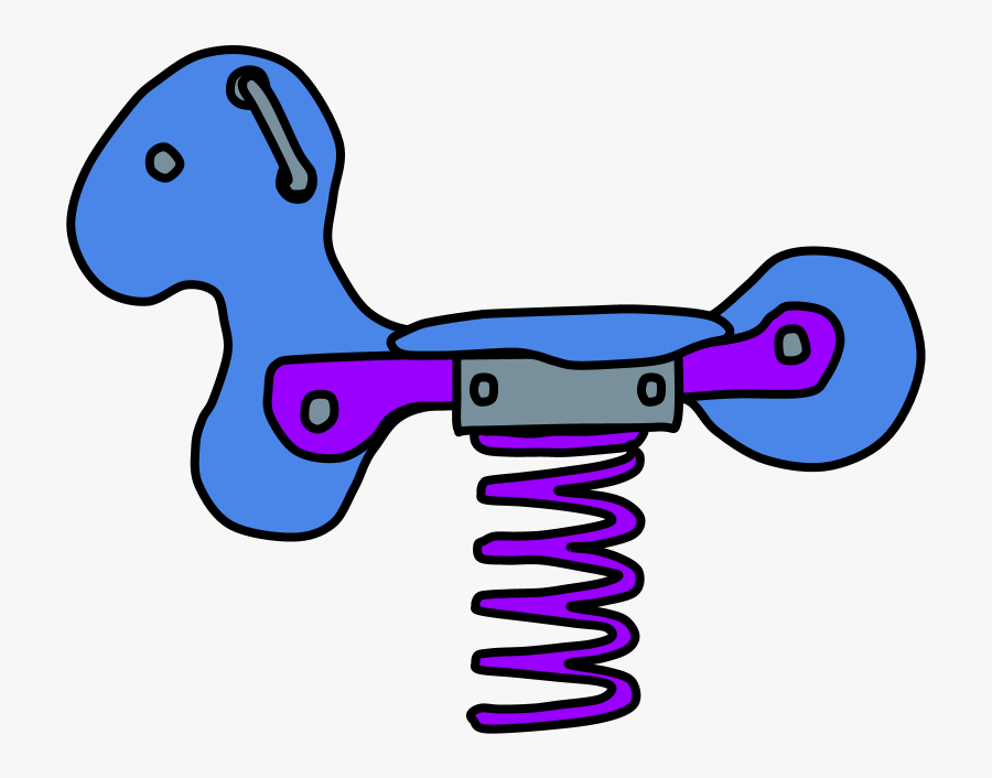 Rocking Horse, Springs, Blue, Purple, Transparent Clipart