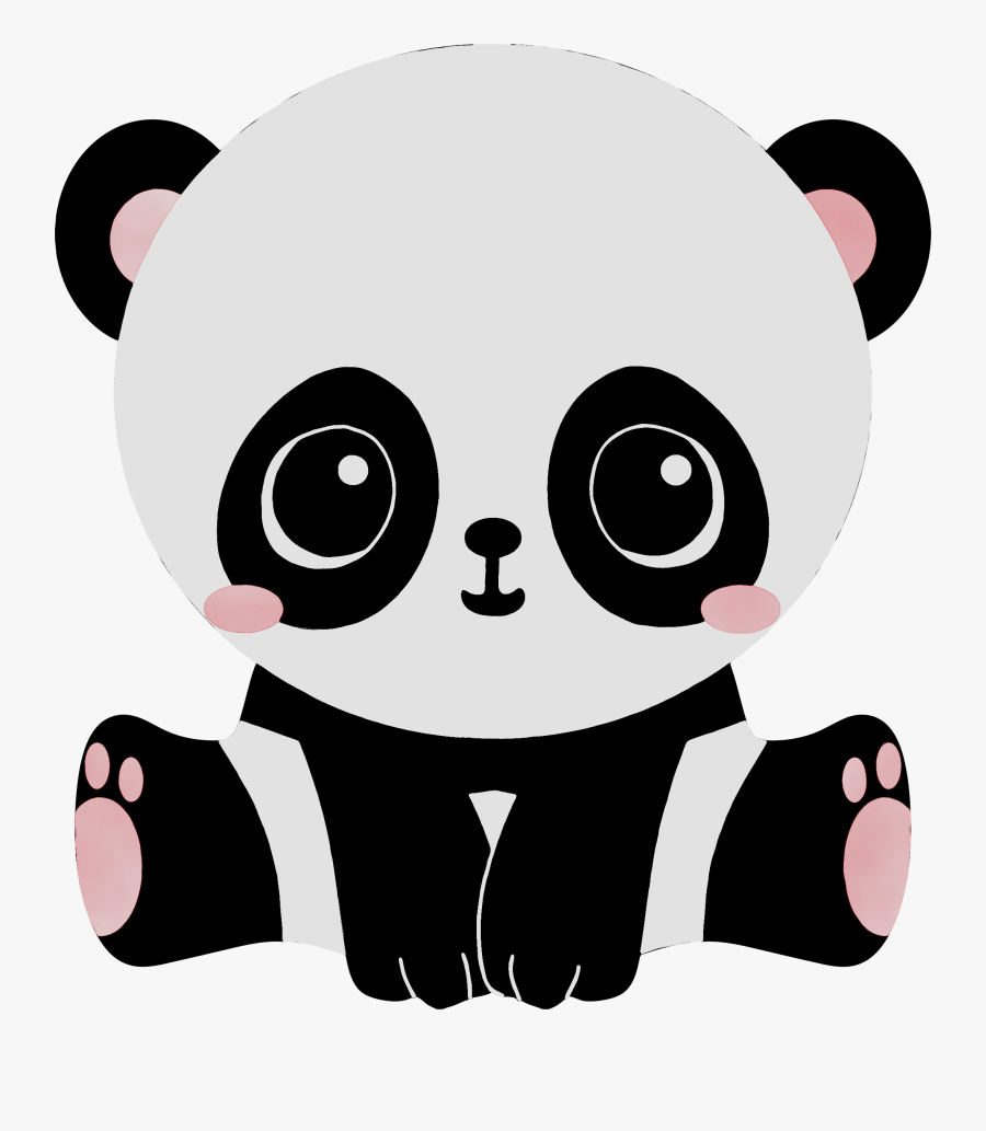 Giant Panda Cuteness Bear Clip Art Cartoon - Panda Kawaii Png, Transparent Clipart