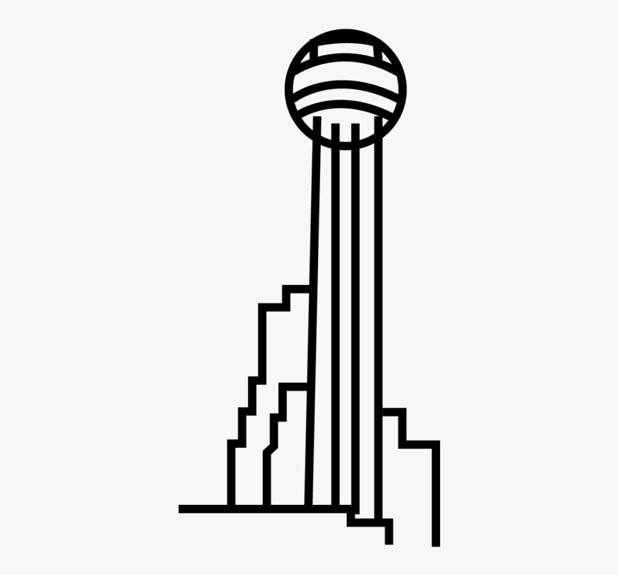 Reunion Tower Dallas Icon, Transparent Clipart