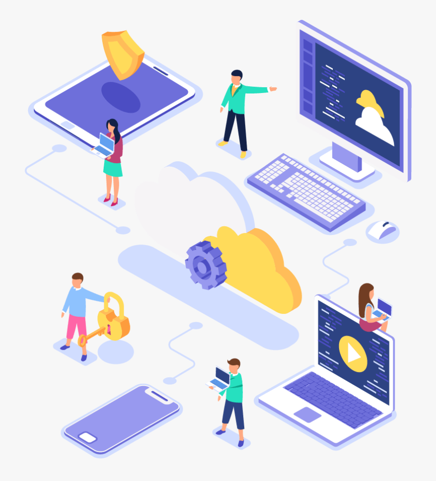 1-01 - Cloud Solution Website Banner, Transparent Clipart