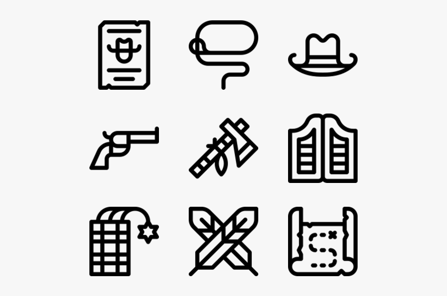 Wild West - News Icons, Transparent Clipart