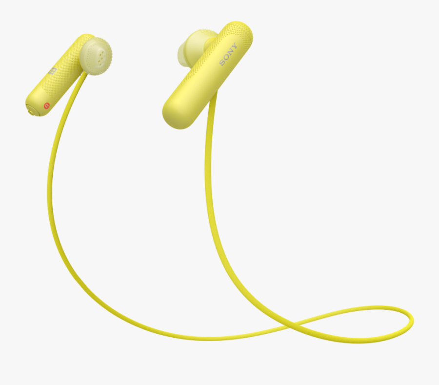 Sp500 Wireless In Ear Sports Headphones , , Product - Sony Wireless Headphones Yellow, Transparent Clipart