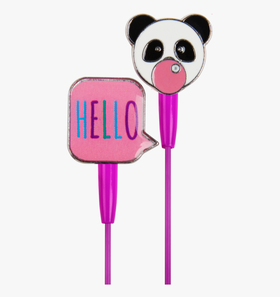 Cute Earbuds - Panda - Headphones, Transparent Clipart