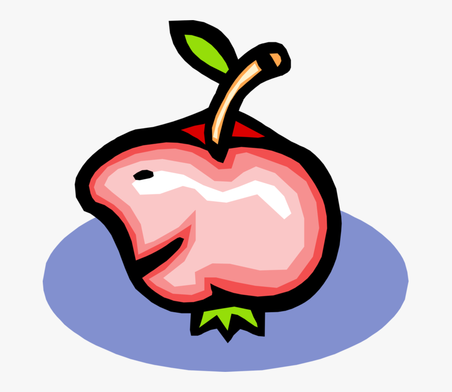 Vector Illustration Of Anthropomorphic Red Apple, Transparent Clipart