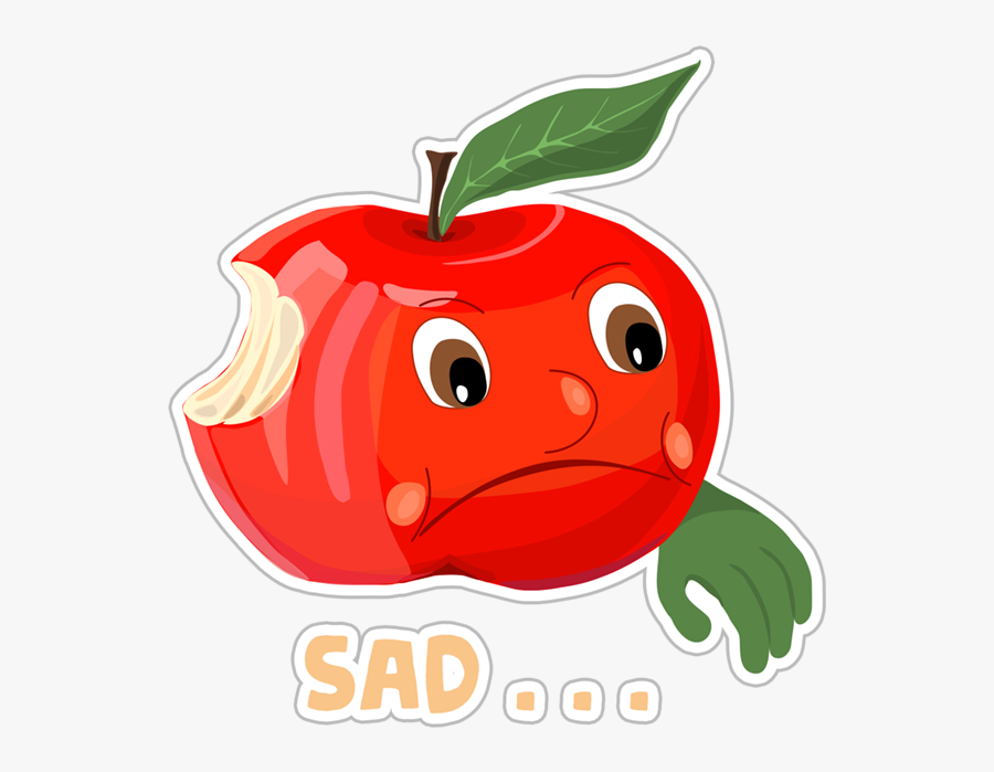 Funny Red Apple Stickers Messages Sticker-3, Transparent Clipart
