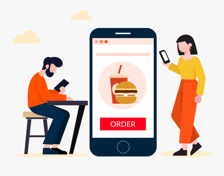 Justeat App Clone Banner - Illustration, Transparent Clipart