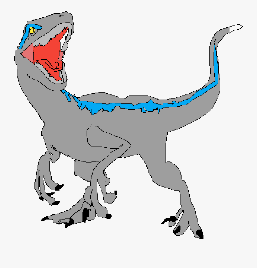 Blue Raptors Dino Cartoon, Transparent Clipart