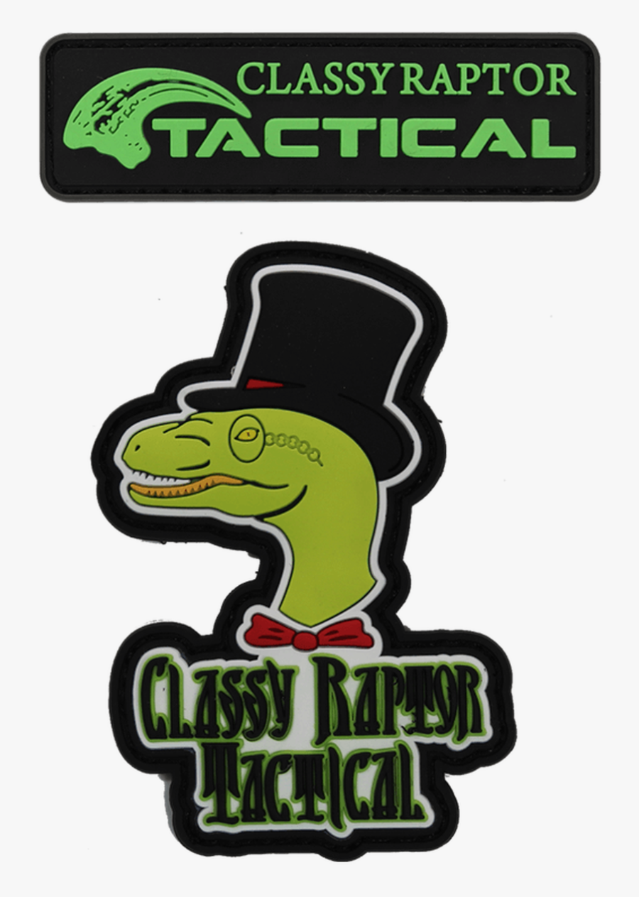 Classy Raptor Tactical Patches - Cartoon, Transparent Clipart