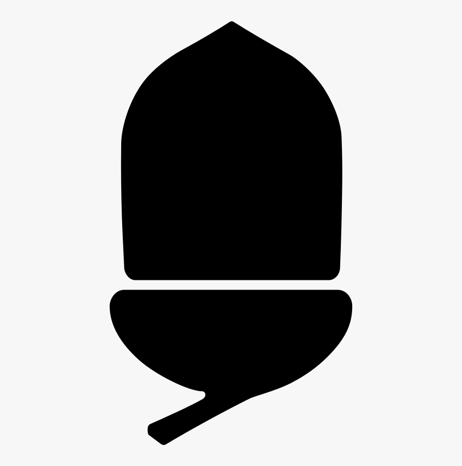 Acorn Svg Black, Transparent Clipart