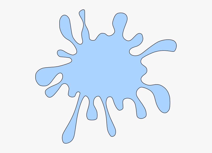 Light Blue Splotch Clip Art At Clker - Light Blue Paint Clipart, Transparent Clipart