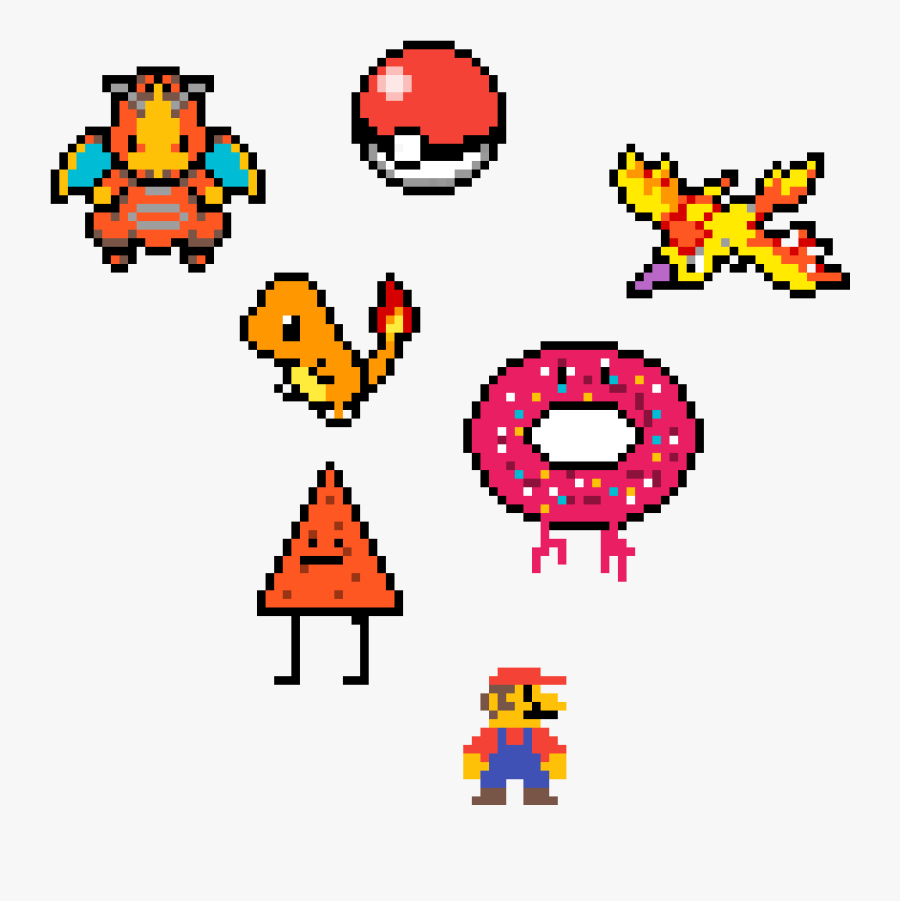 Charmander Pixel Art, Transparent Clipart