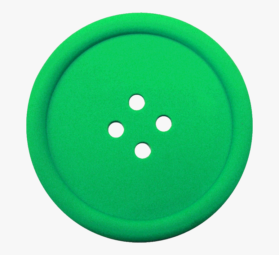 Greeen Sewing Button With 4 Hole Png Image - Circle, Transparent Clipart