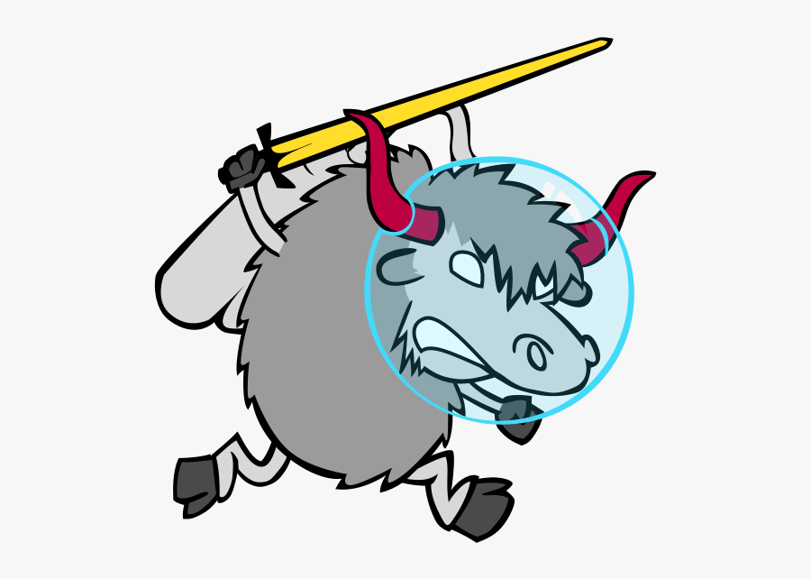 Space Yak Sword Yak Space, Transparent Clipart