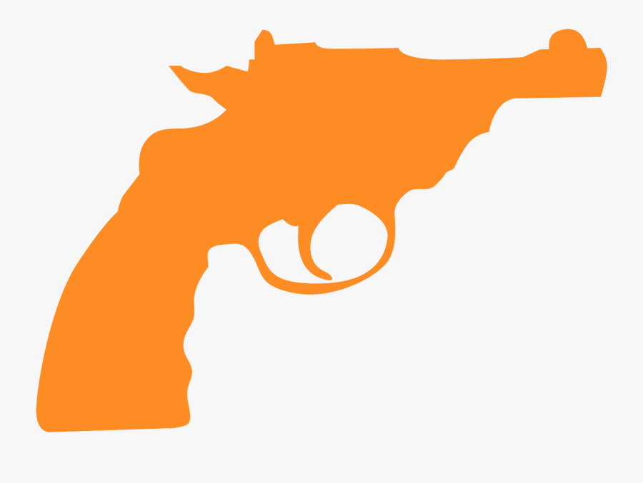 Gray Gun Silhouette, Transparent Clipart