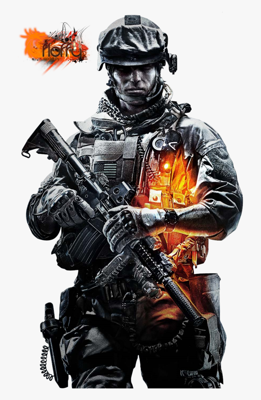 Battlefield Weapon Soldier Free Clipart Hd - Call Of Duty Transparent, Transparent Clipart