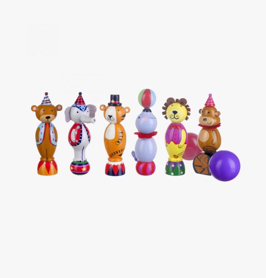 Set Of Wooden Circus Animal Skittles 3 - Orange Tree Toys Kręgle, Transparent Clipart