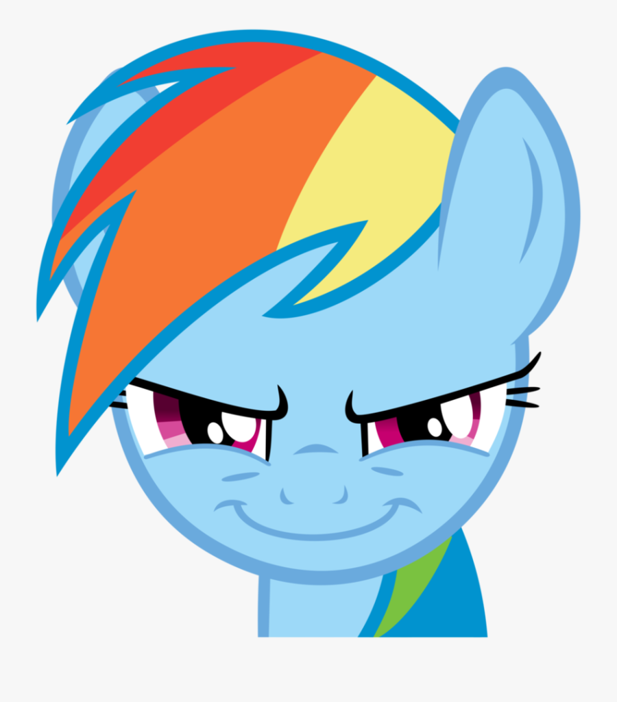 Evil Dash By Flutterguy317 - Rainbow Dash Evil Face, Transparent Clipart