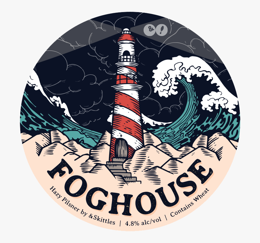 Foghouse Label - Lighthouse, Transparent Clipart