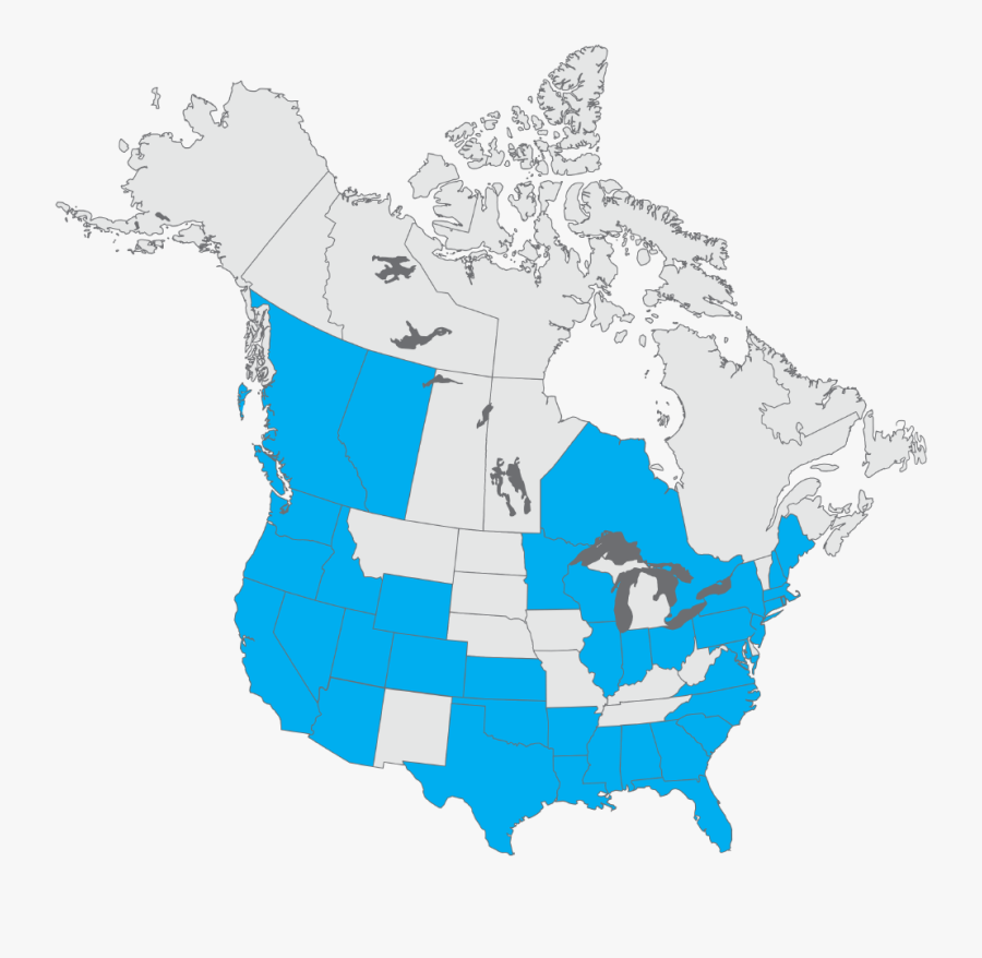 Red V Blue States Map, Transparent Clipart
