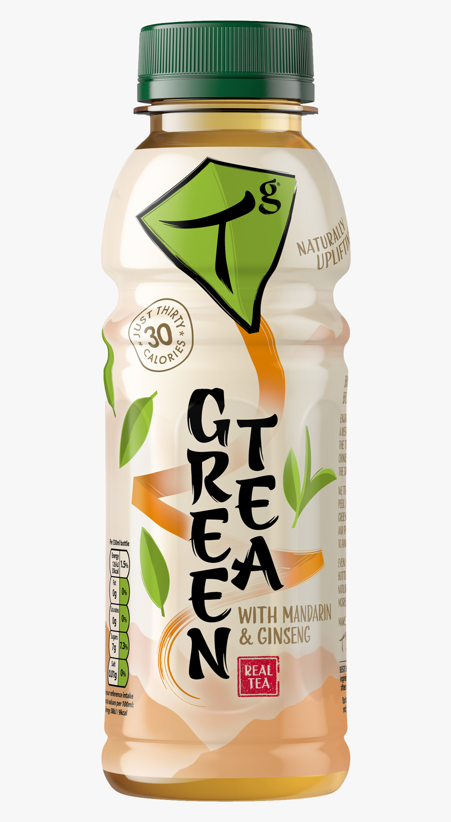 Tg Green Tea With Ginseng - Bottle, Transparent Clipart
