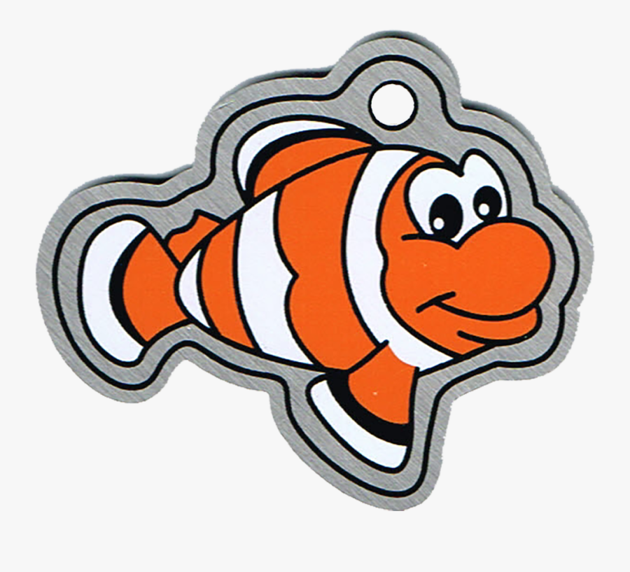 Cachekinz Trackable Clown Fish Geocaching Travel Tag, Transparent Clipart