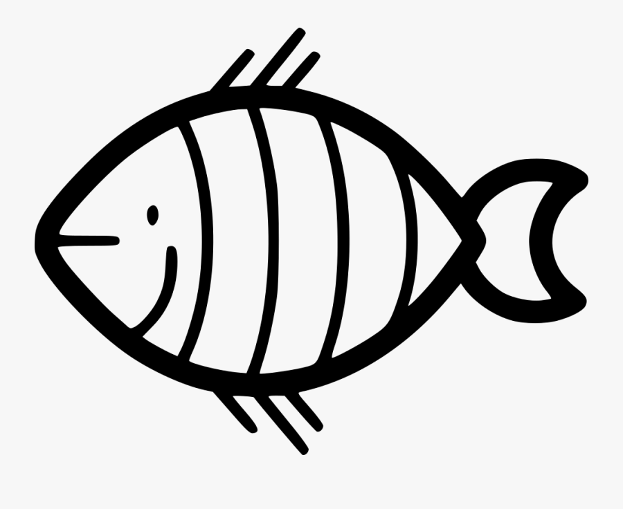 Clown Fish - Dibujos En Blanco Y Negro De Peces Para Colorear, Transparent Clipart