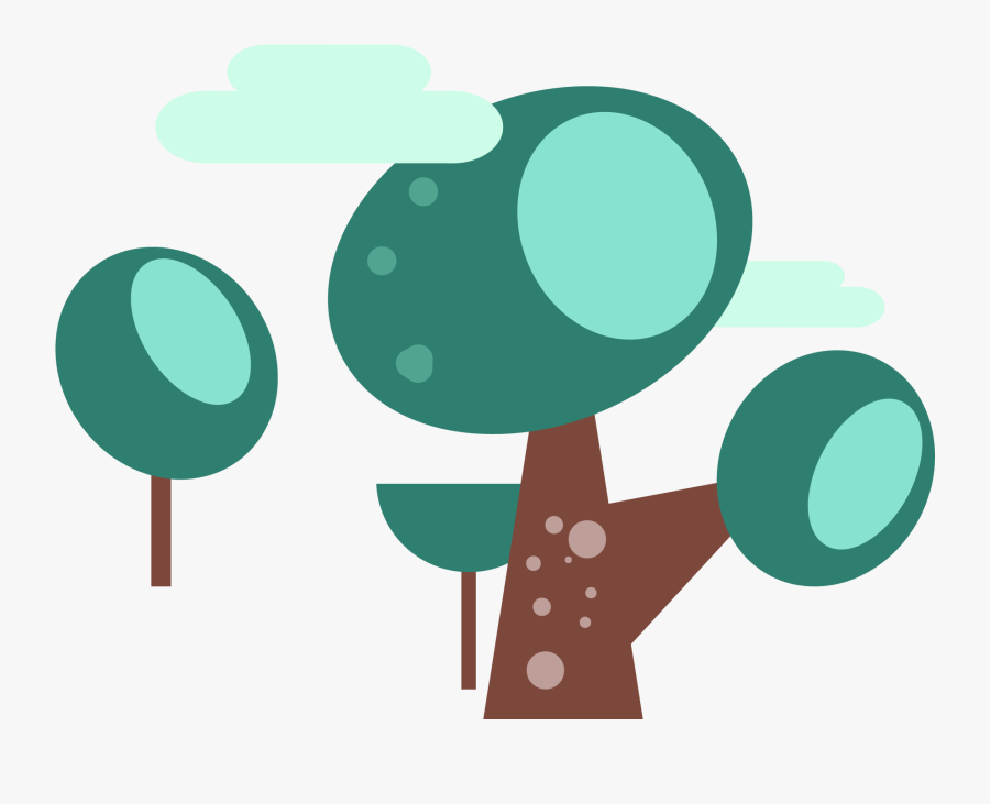 Winter Elements Trees Light Green Png And Vector Image, Transparent Clipart