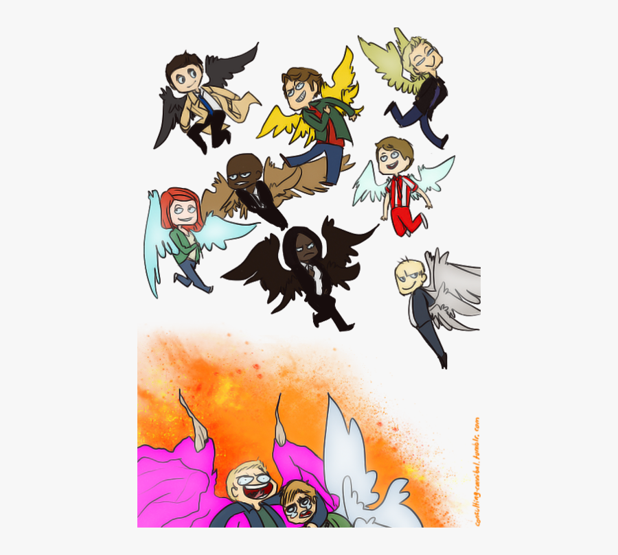 Lucifer Sam Winchester Castiel Cartoon Fictional Character - Consulting Cannibal Lucifer, Transparent Clipart