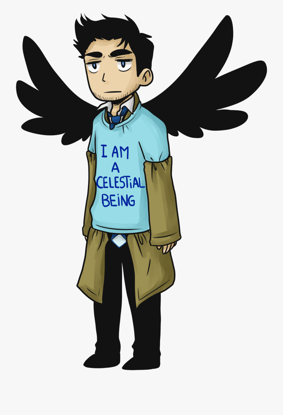 Collection Of Free Castiel Drawing Supernatural Download - Dean And Sam Supernatural Fanart, Transparent Clipart