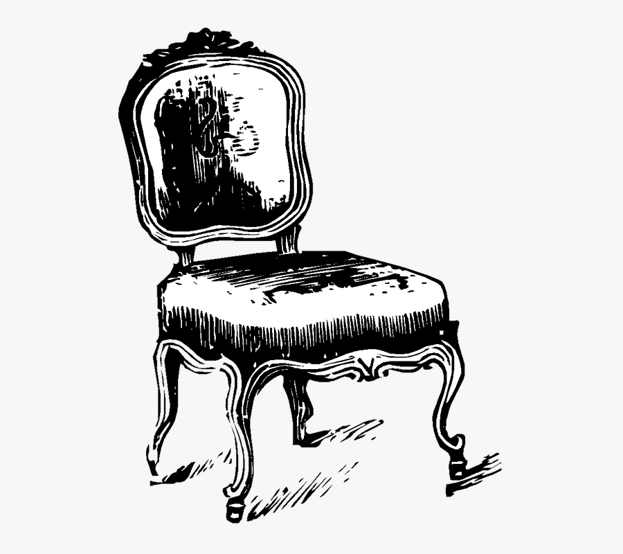 Chair, Fancy, Vintage, Furniture, Room, Ornate, Swirl - Silhouette Vintage Couch, Transparent Clipart