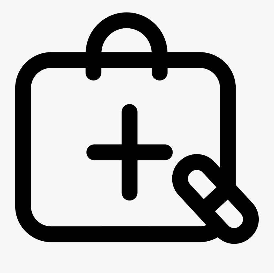 Line,symbol,clip - Medical Supplies Black And White, Transparent Clipart