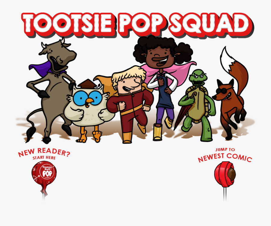 Tootsie Roll Characters - Tootsie Pop Squad, Transparent Clipart